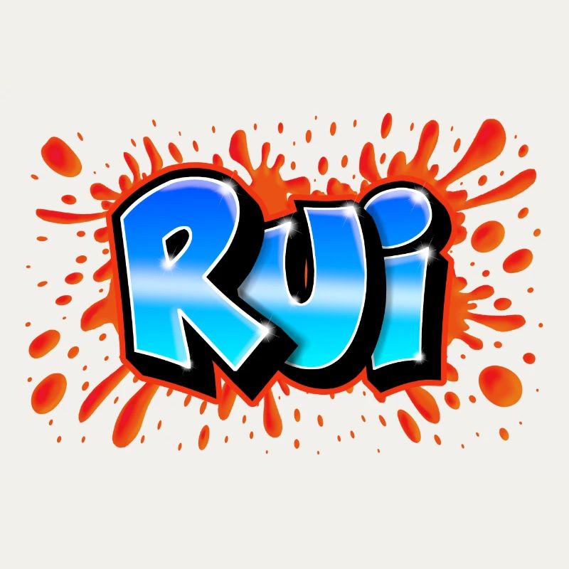 Red Rui+splash Name Graffiti