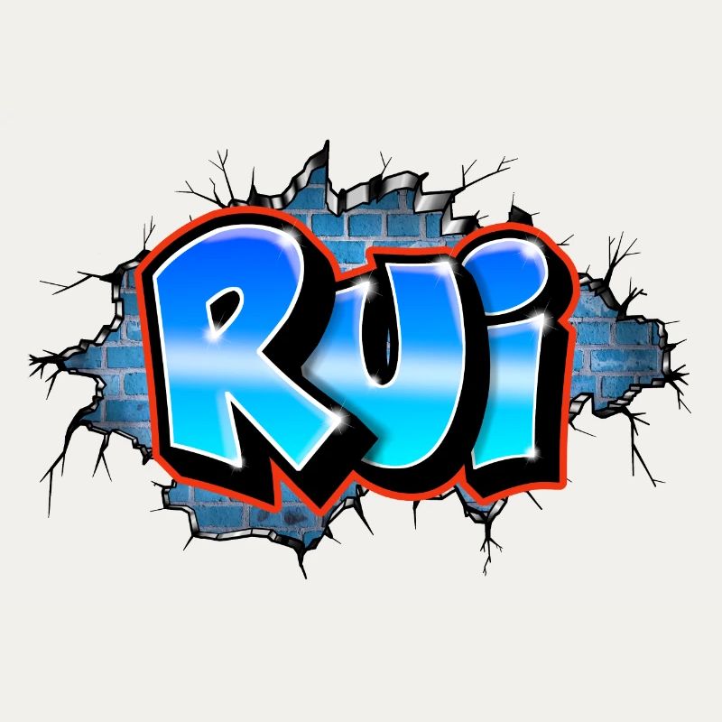 Graffiti prénom Rui imprimable sur Tout !