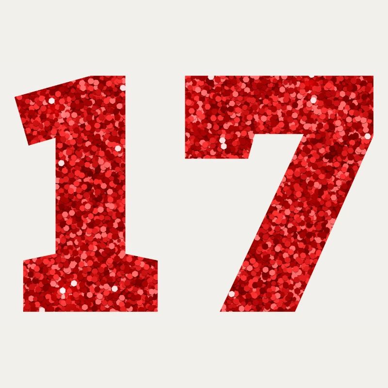 Nummer 17 Roter Glitzer - 17-jähriges Jubiläum