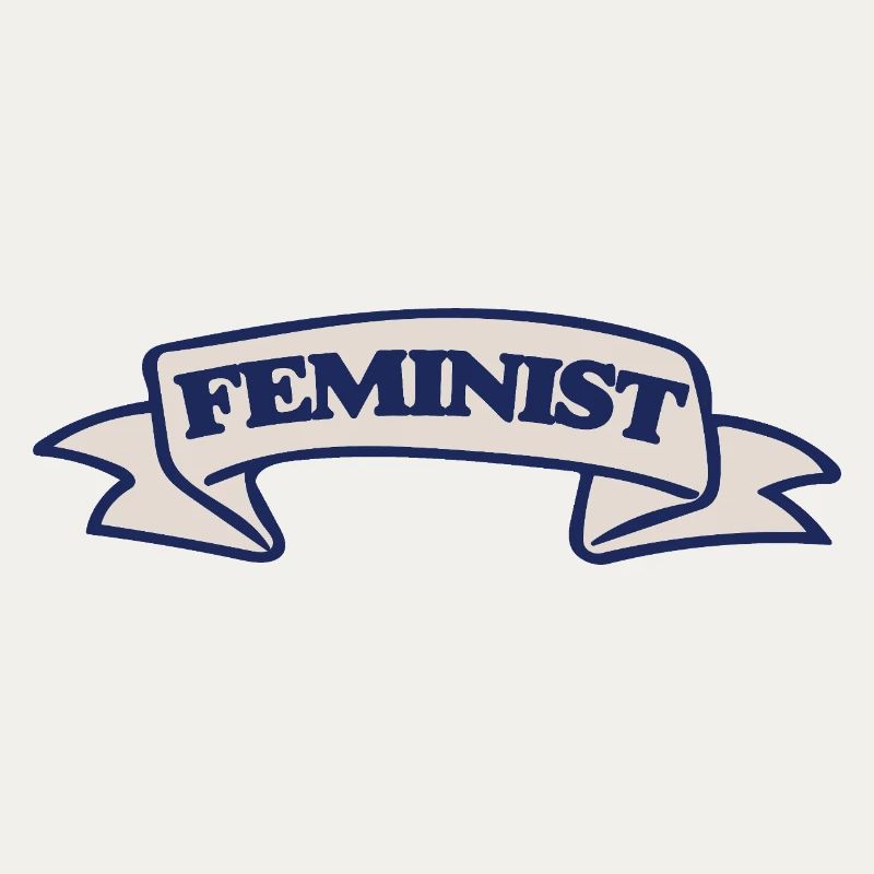 Conception féministe du ruban de blason