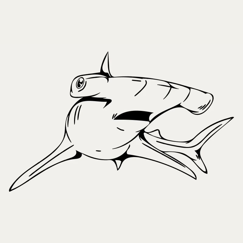 Requin-marteau dangereusement élégant