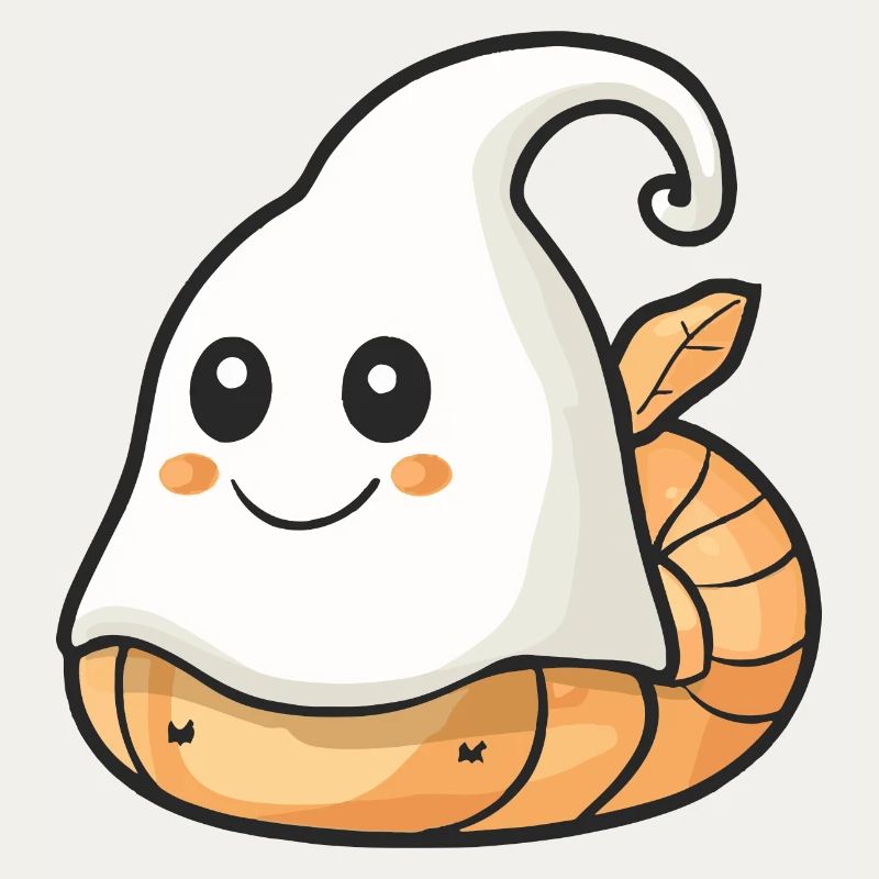 Snail Halloween Comic Ghost
