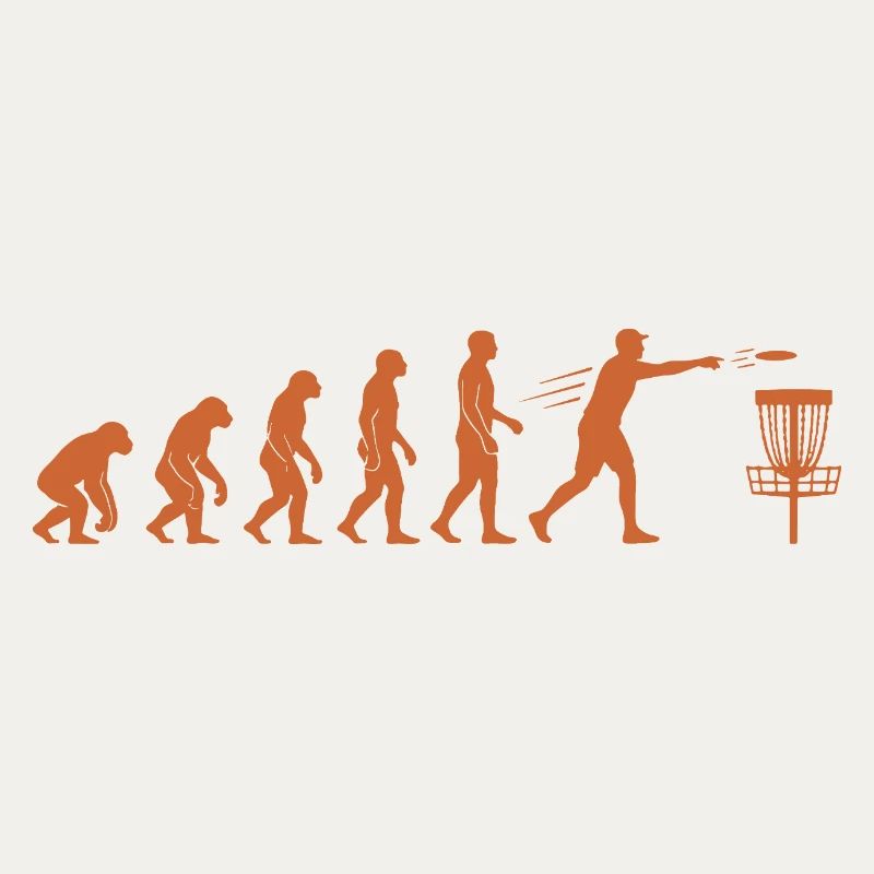 Disc Golf Evolution Drôle de Disc Golfeur Flying Disc
