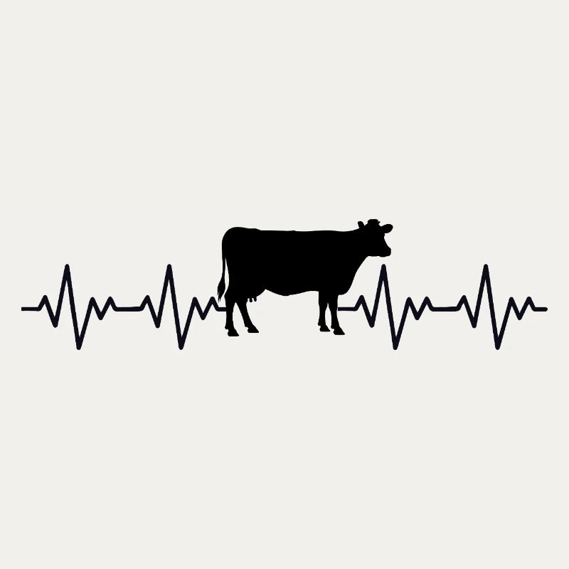 Battement de cœur ECG de vache d’élevage
