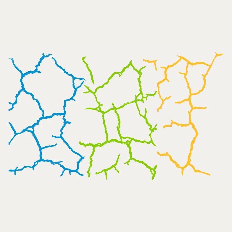 Floor Cracks Pattern Colorful