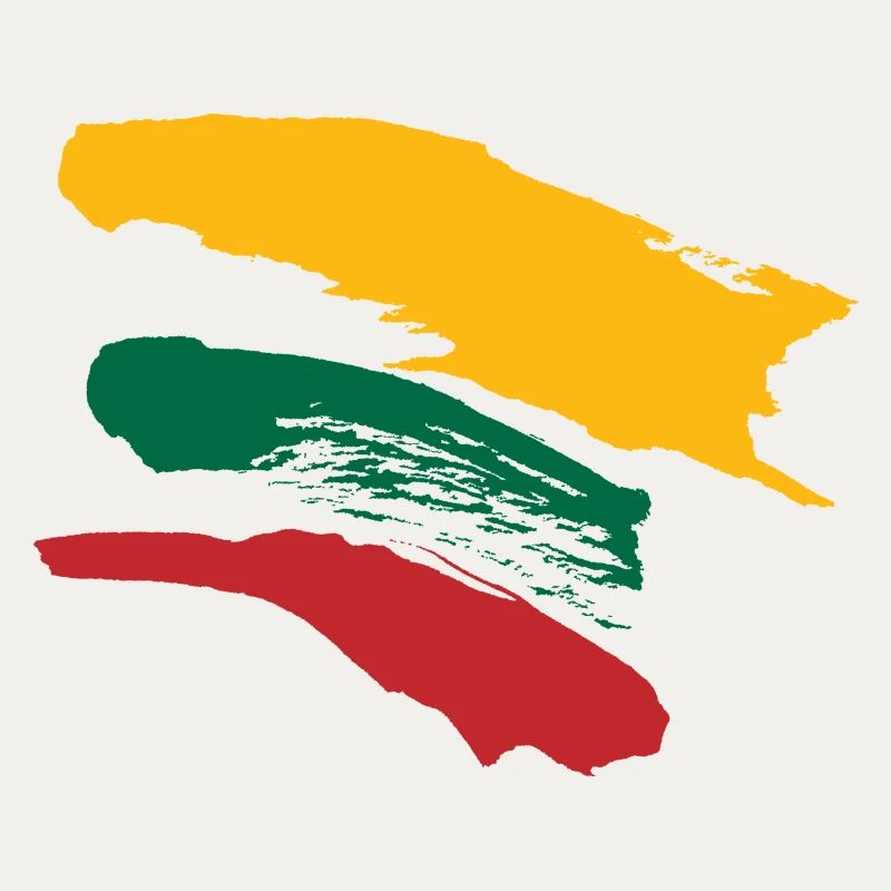 Drapeau de la Lituanie - Rayures en brosse