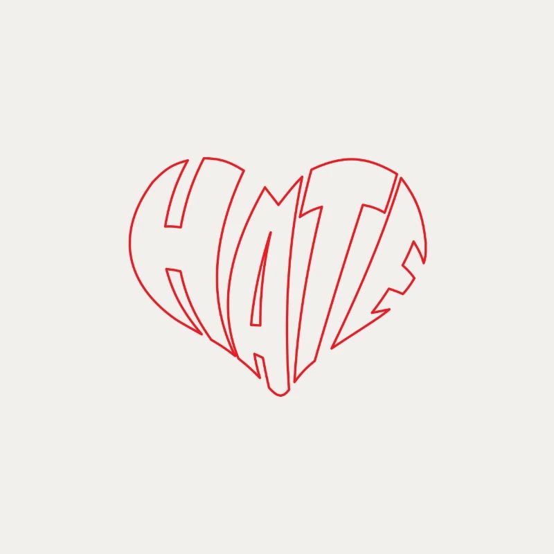 No Hate Dislike Stop Hate Anti Hate