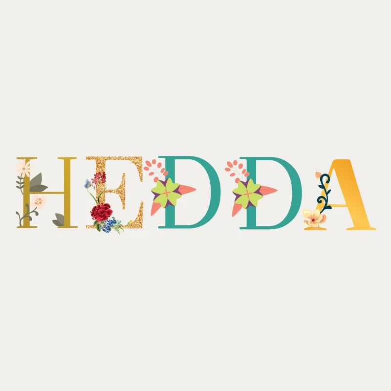HEDDA Name mit Blumen geschmückt