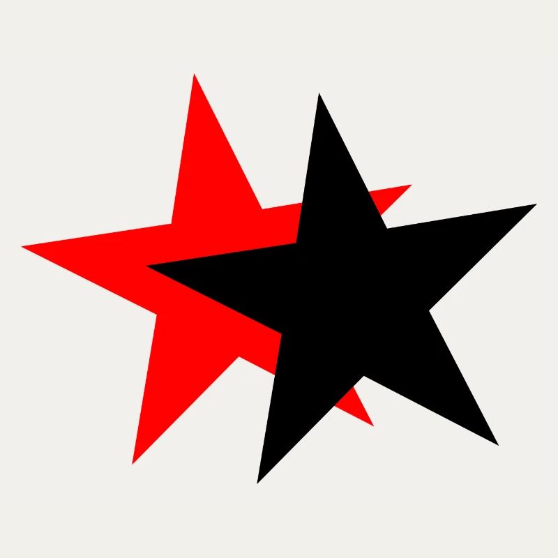 Sterne - schwarz rot