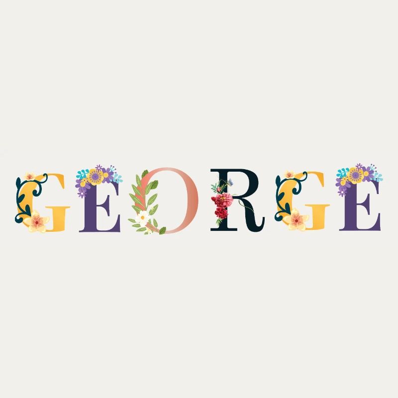 Nom de GEORGE orné de fleurs