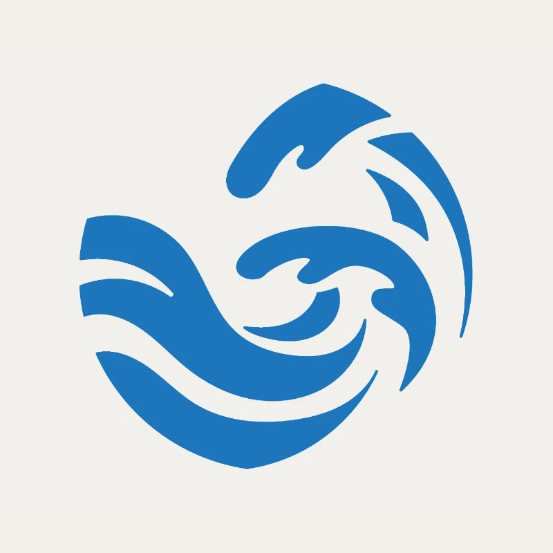 simple blue wave design