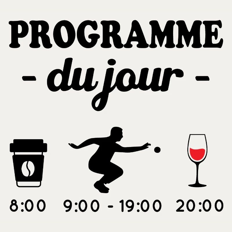 Pétanque le programme, Programme du jour pétanque