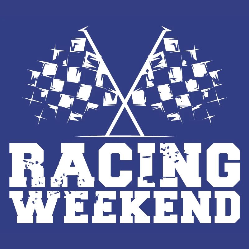 Voitures de week-end de course Symbole de course Drapeau
