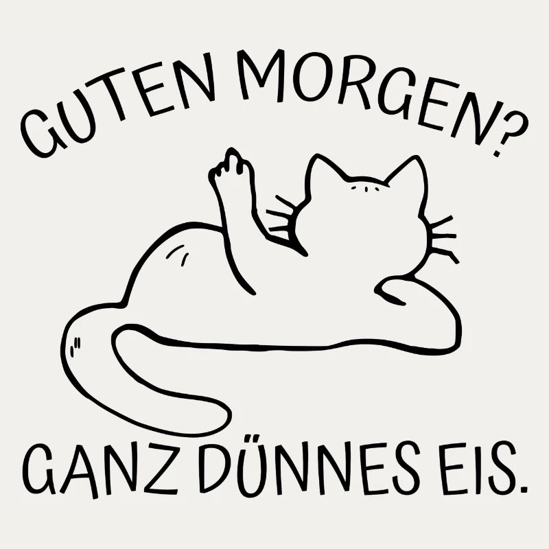 faule Katze ganz dünnes Eis Katzenfreund Kätzchen