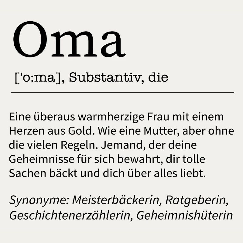 Oma Spruch Definition Großmutter Geschenkidee