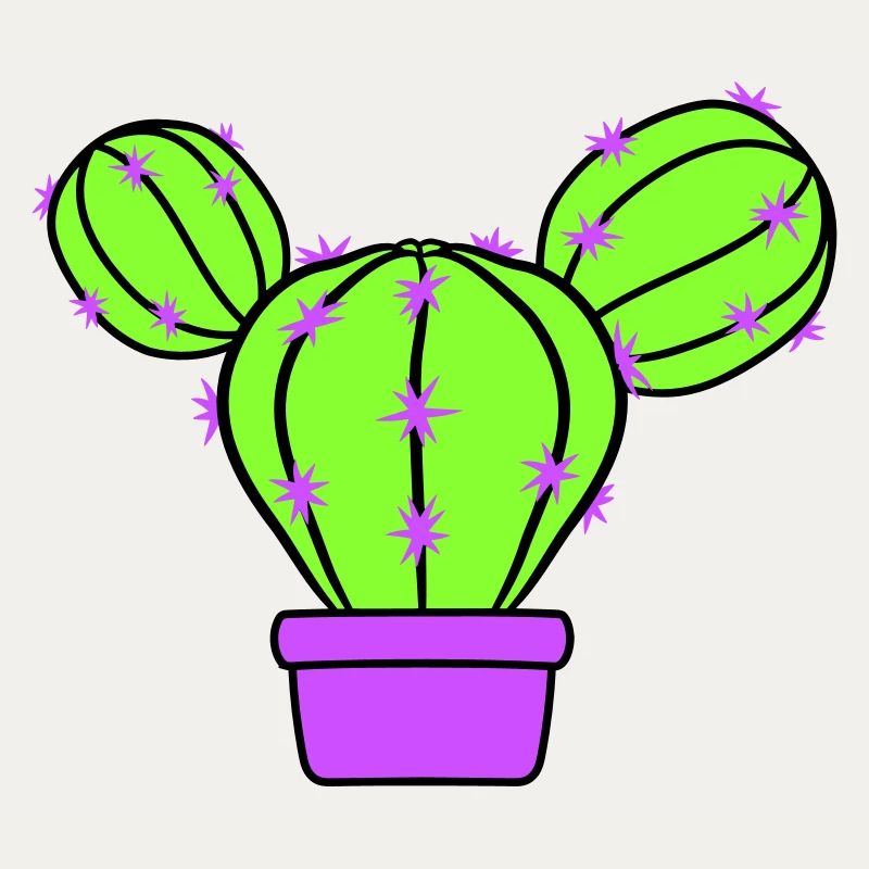 Small Cactus Spines Desert Cacti Flower Pot