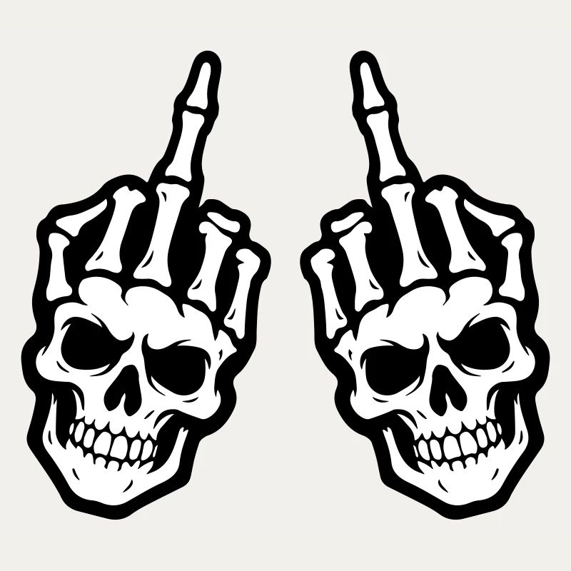 Mittelfinger Skelett Hand
