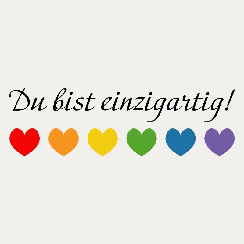 Regenbogenherzchen du bist einzigartig