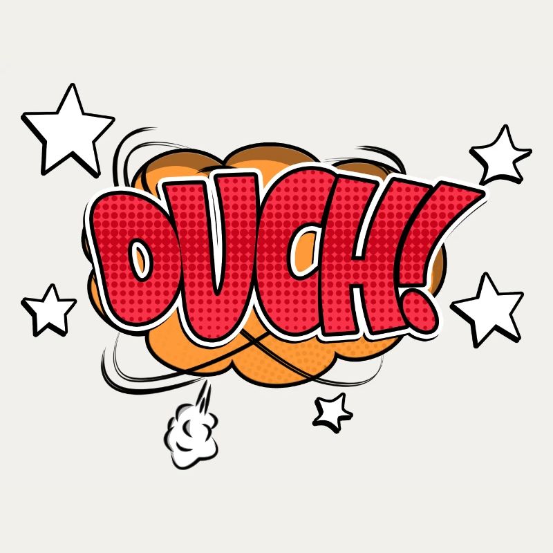 Ouch! Comic Style Bubble Graffiti Lettering