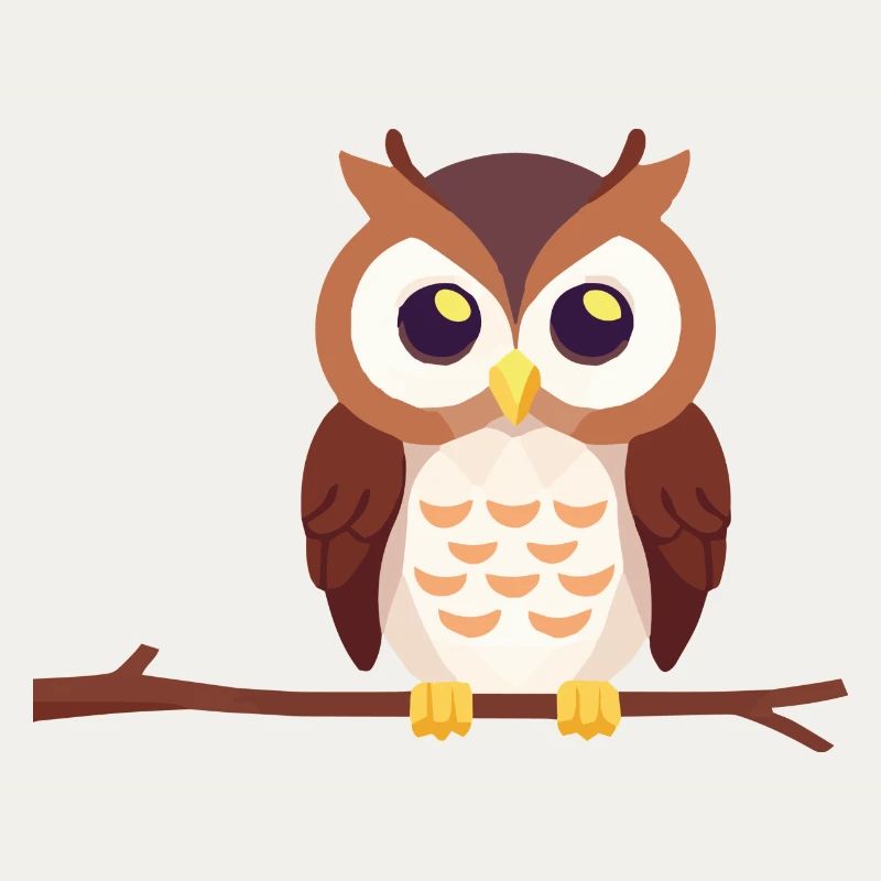 Uhu Eule Vogel auf Ast