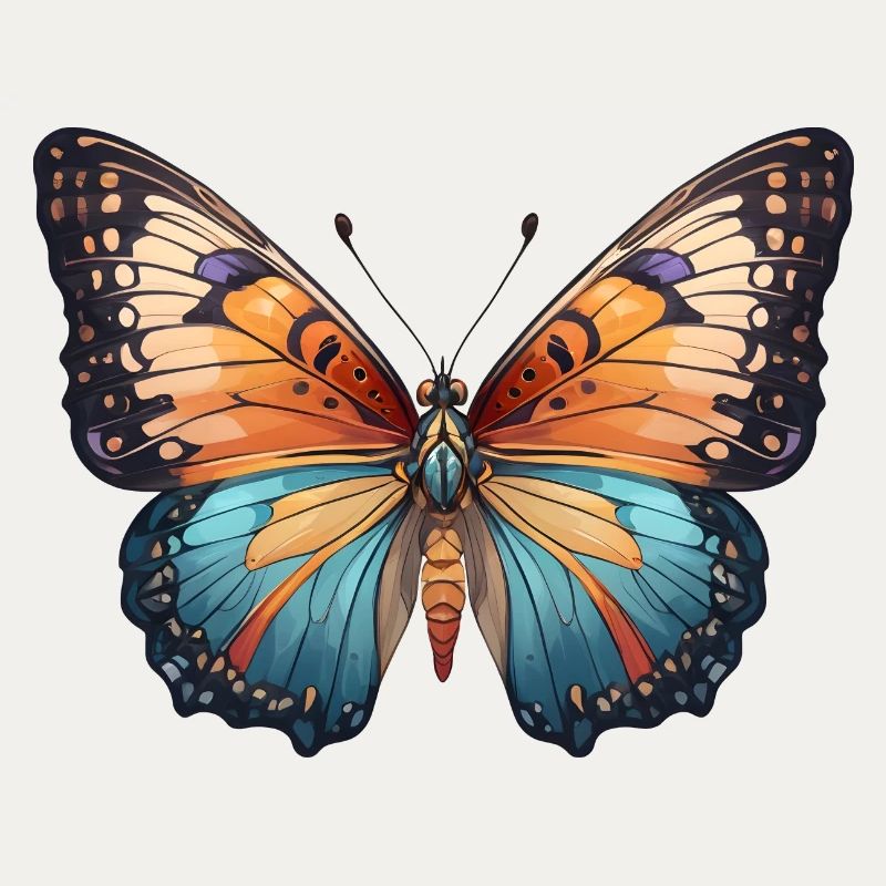 Dessin de papillon coloré