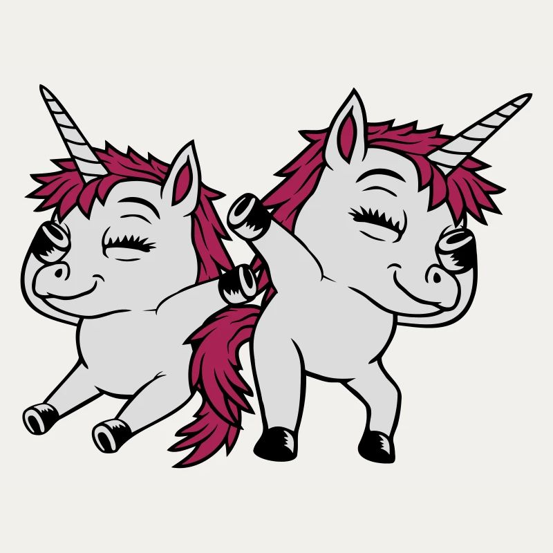 2 Dabbing dancing unicorns