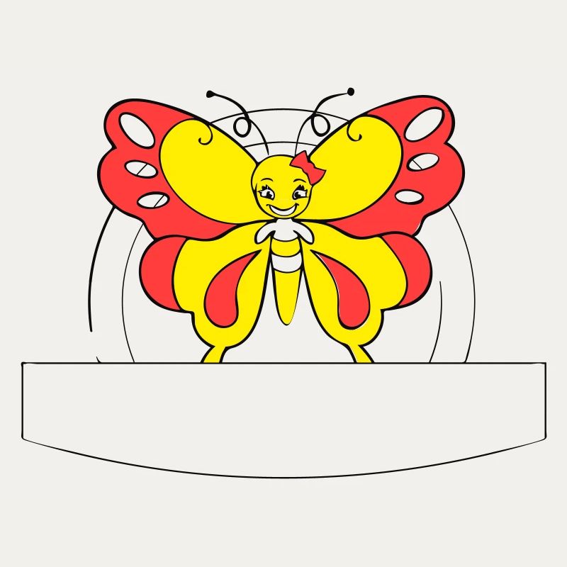 papillon coloré | Champ d’écriture >vectorgraphique