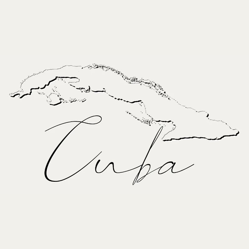 Cuba map as an outline EN