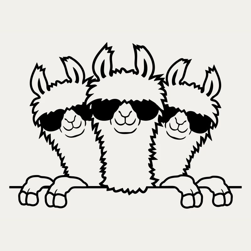 Hinter Mauer Lamas Freunde