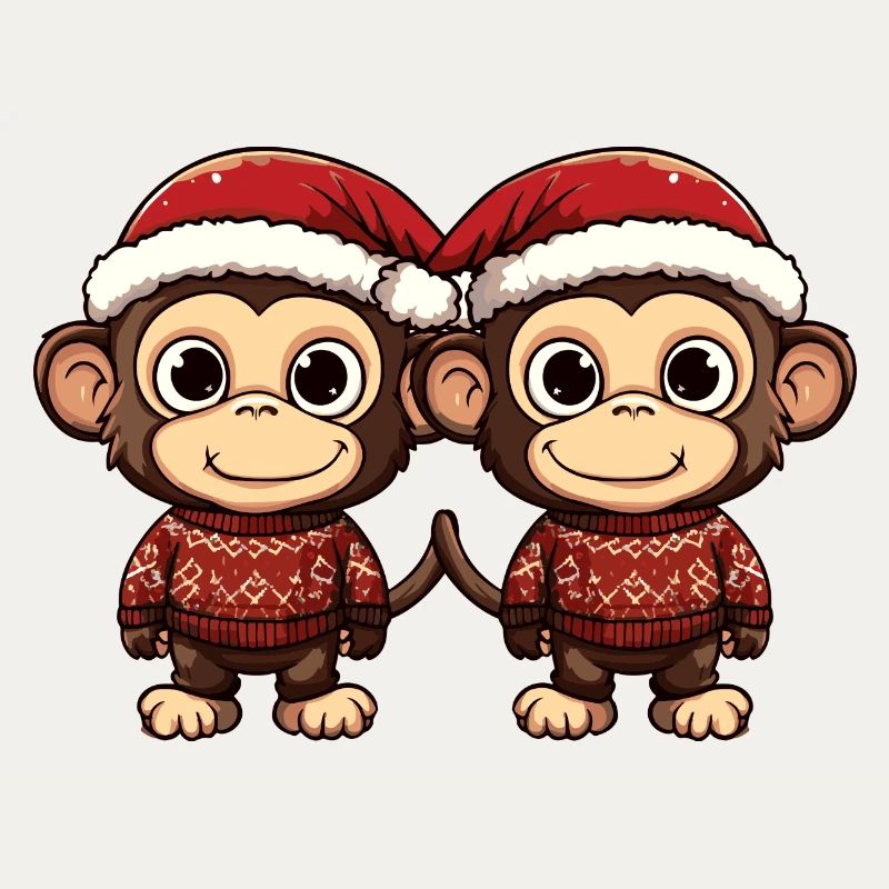 L’équipe de Noël des singes