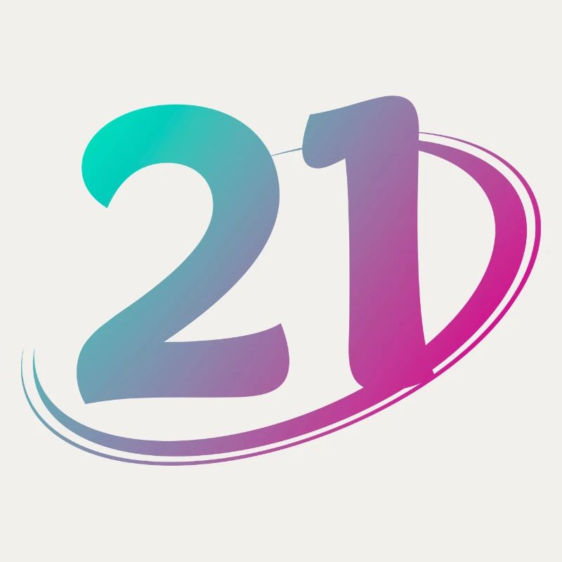 Numéro 21 multicolore