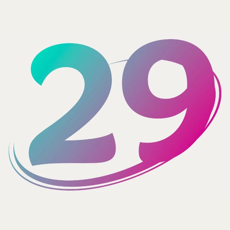 Number 29 multicolor
