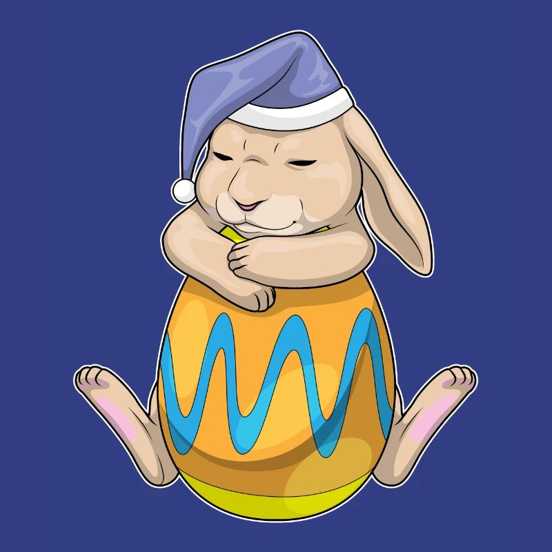 Bunny, Easter, Sleeping, Easter Egg