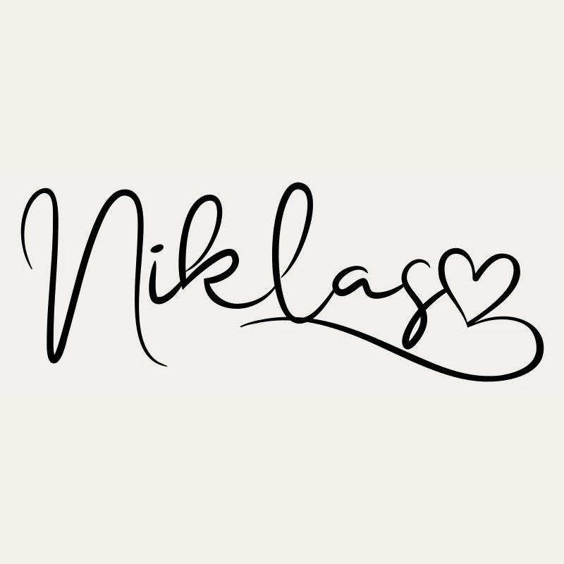 Niklas surname First name Heart décor
