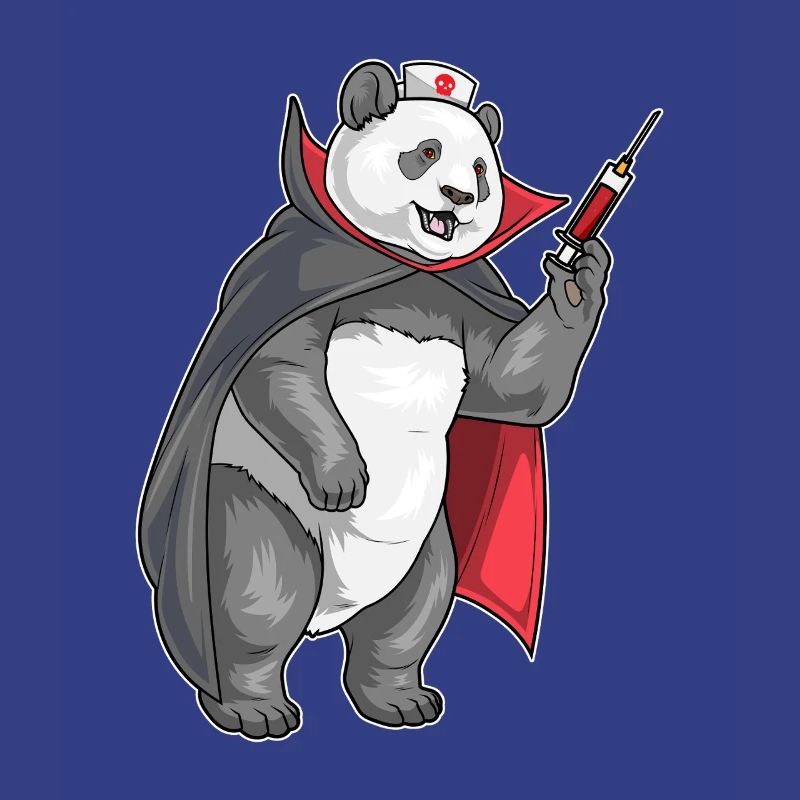 Panda Halloween Vampir Krankenschwester