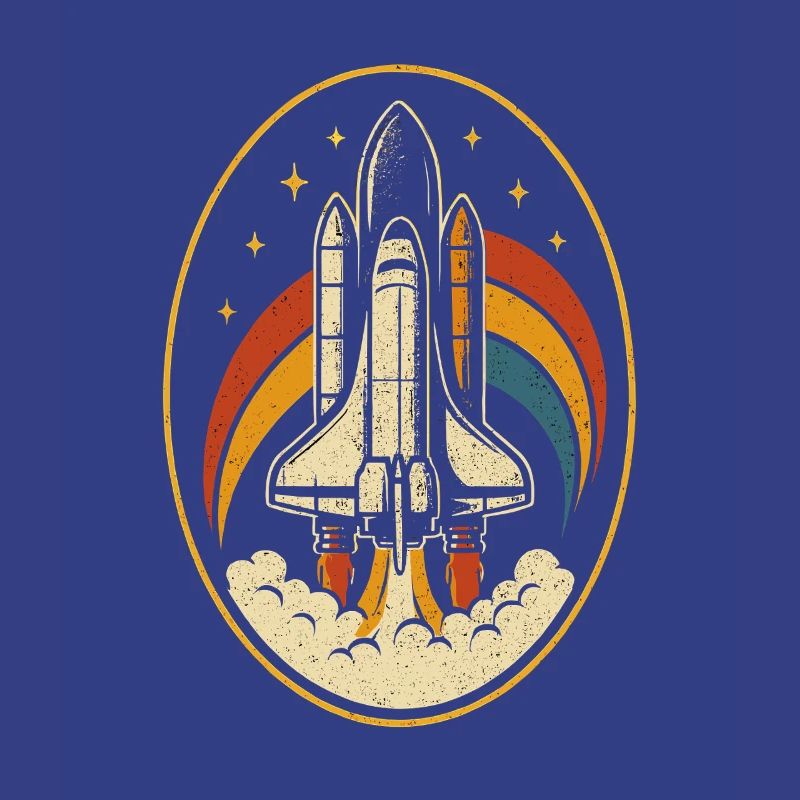 Retro Space Shuttle – Rocket Launch Vintage