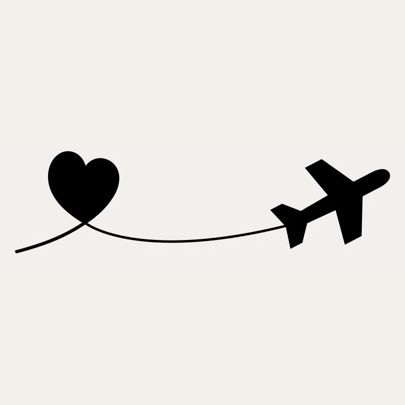 Flugzeug mit Herz