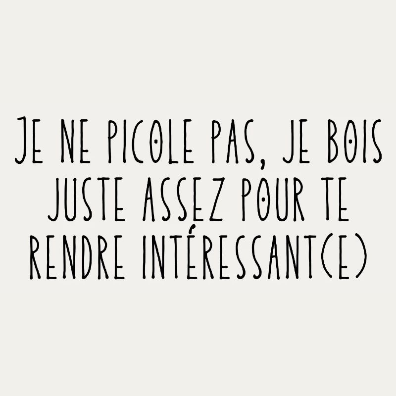 Je ne picole pas (1c)