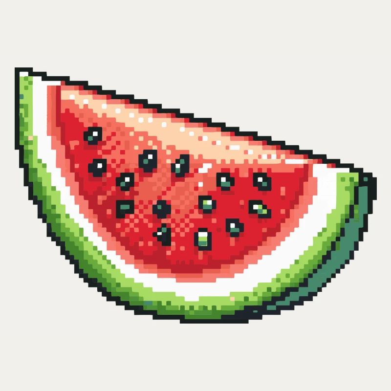 Icône pixel pastèque