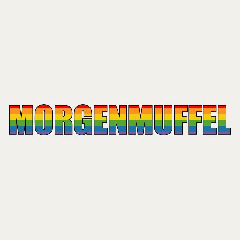 Morgenmuffel regenbogen Outline schwarz