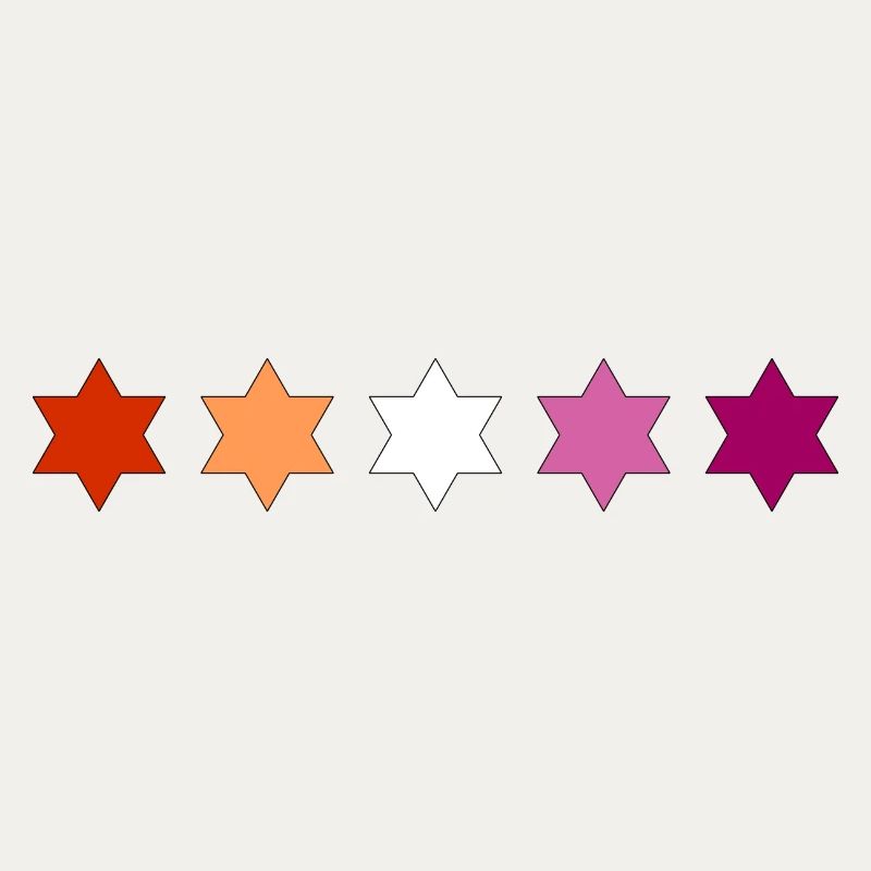 Subtle Lesbian Pride stars