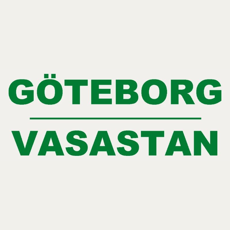 Göteborg Vasastan – Design vert-noir