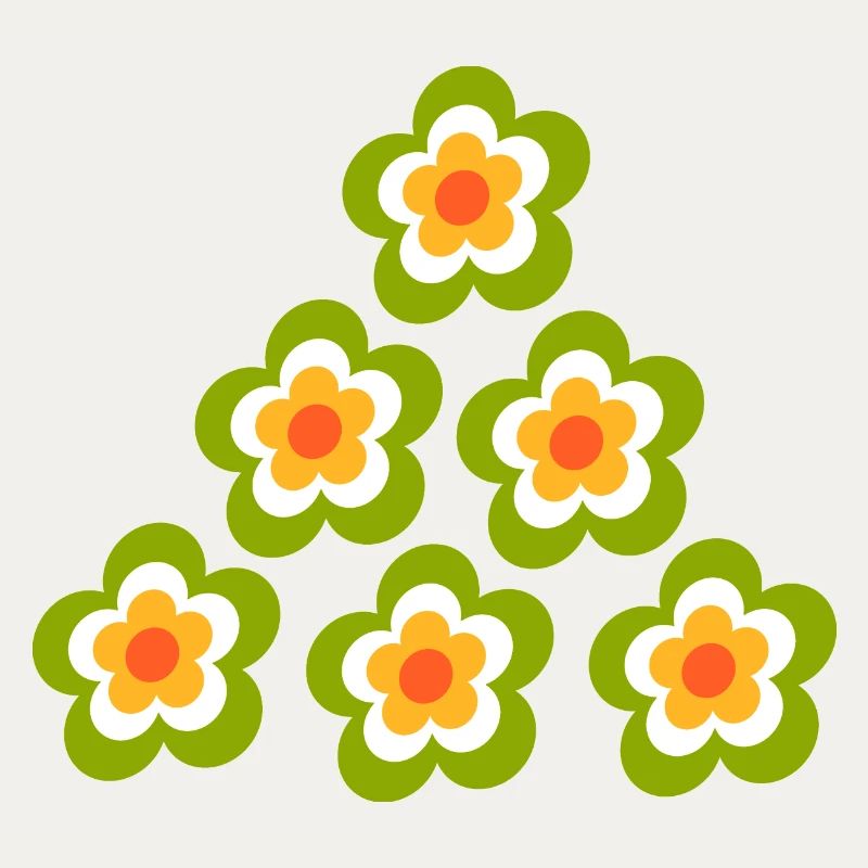 70s Flower Pattern Retro Hippie Flowers Power