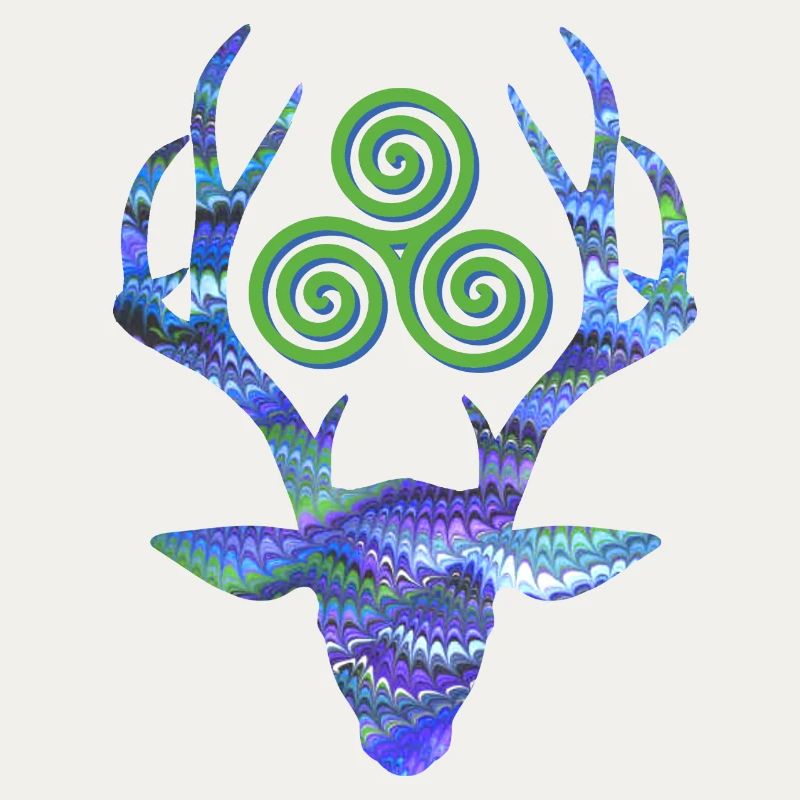Deer Head with Triskele E 103