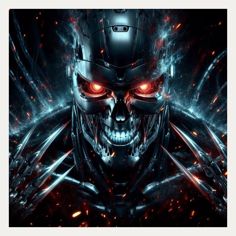 Hyperréalisme cyborg avec des griffes