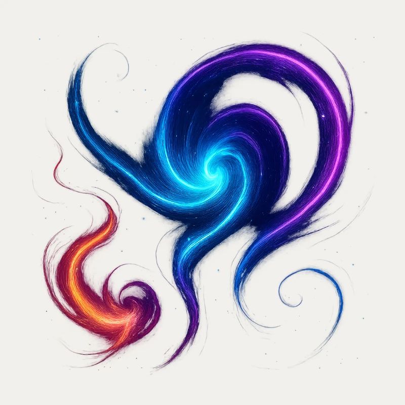 Cosmic Flow – eine Sammlung von lebendigen, galaktischen en