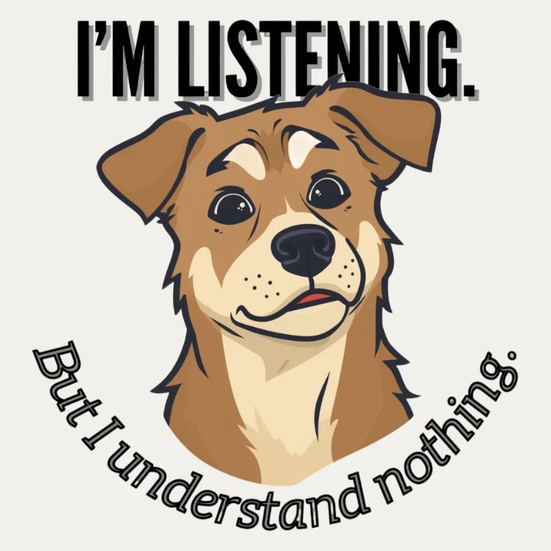 J’écoute le mème du chien