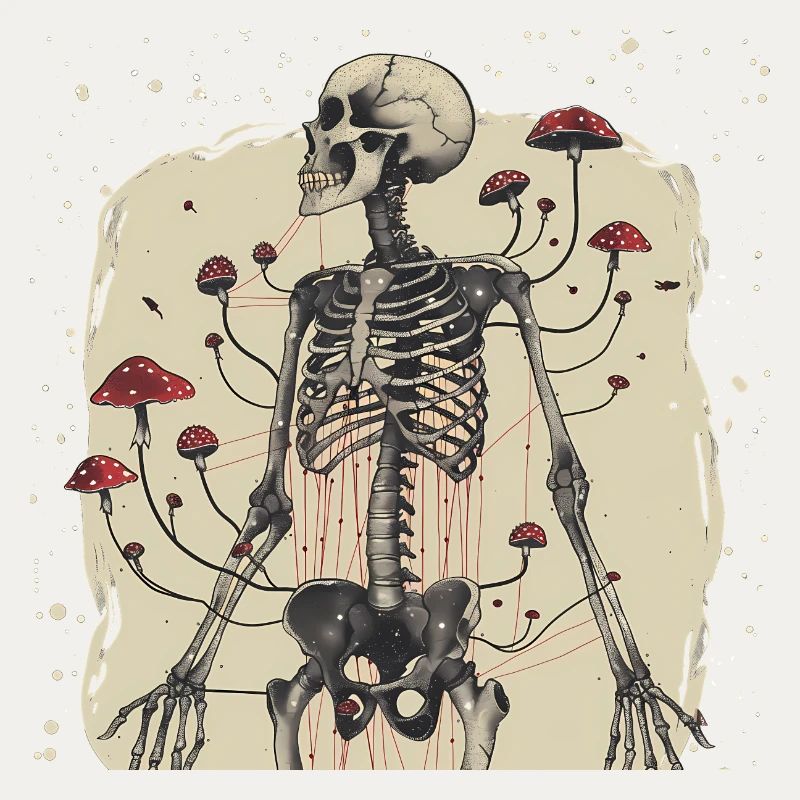 Morbid Horror Toadstool Skeleton