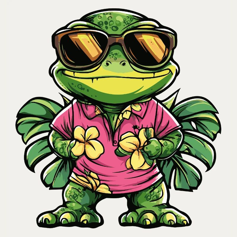 Chameleon Comic Urlaub