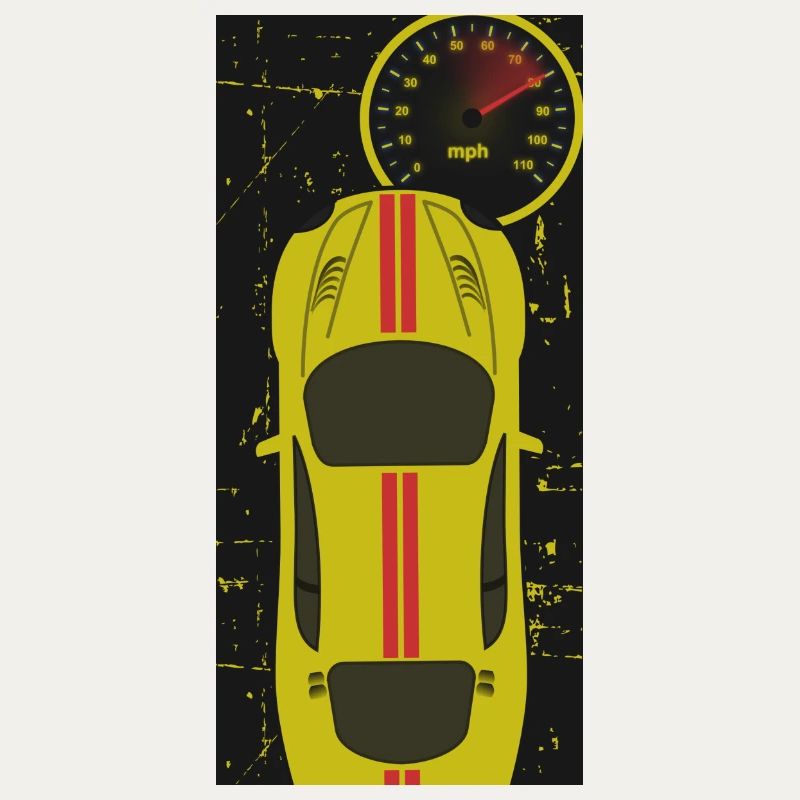 Car with speedometer